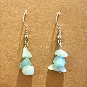 Elegant Silver and Blue Dangle Earrings